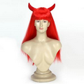 Party Wig - Long Hair W/ Horns